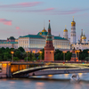 Art thumb moskva river with long exposure near the kremlin in the evening in moscow russia