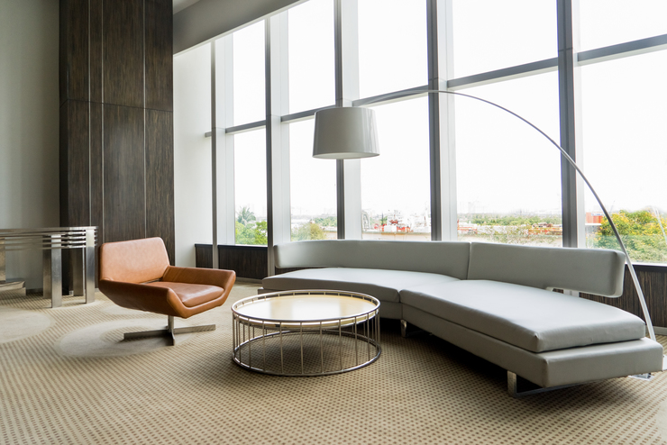 Header modern lounge room interior office building