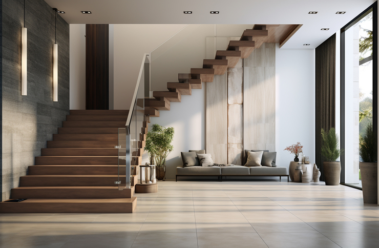 Header modern styled entryway