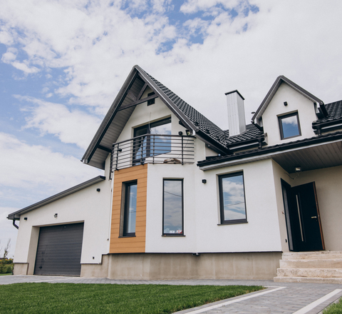 Vertical slider house isolated field