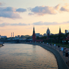 Art thumb view moscow dusk russia