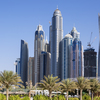Art thumb skyscrapers palm trees dubai uae