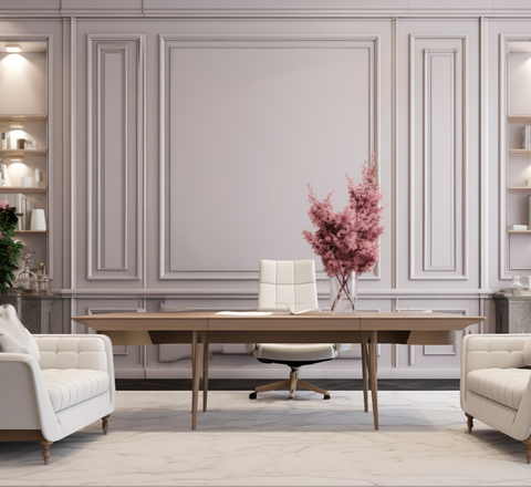 Vertical slider interior design neoclassical style with furnishings decor