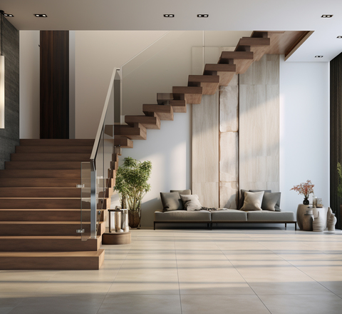 Vertical slider modern styled entryway