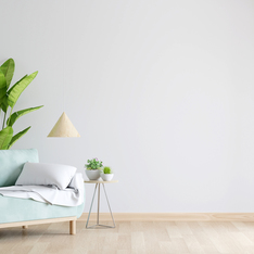 Thumb green sofa white living room with free space