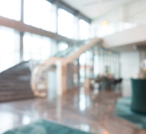 Vertical slider blurred lobby with stairs